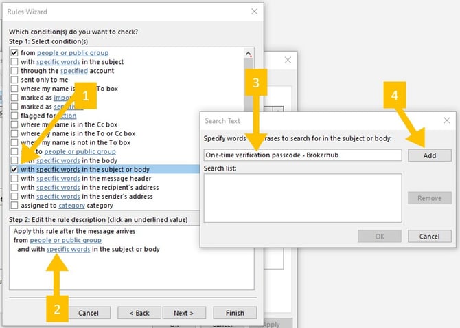 Subject Condition Create an Auto-forward Rule in Outlook