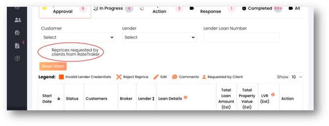filter check box